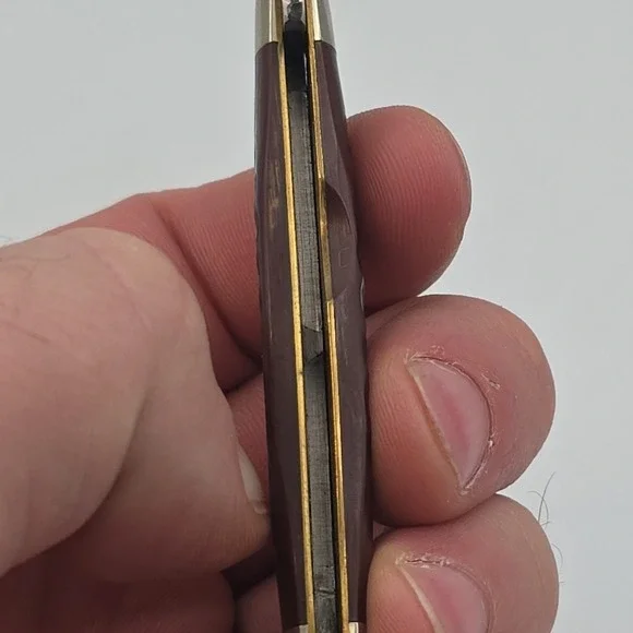 Vintage Case XX 62042 Pen Knife Jigged Delrin Handle 2 Blade Knife 4 Dot